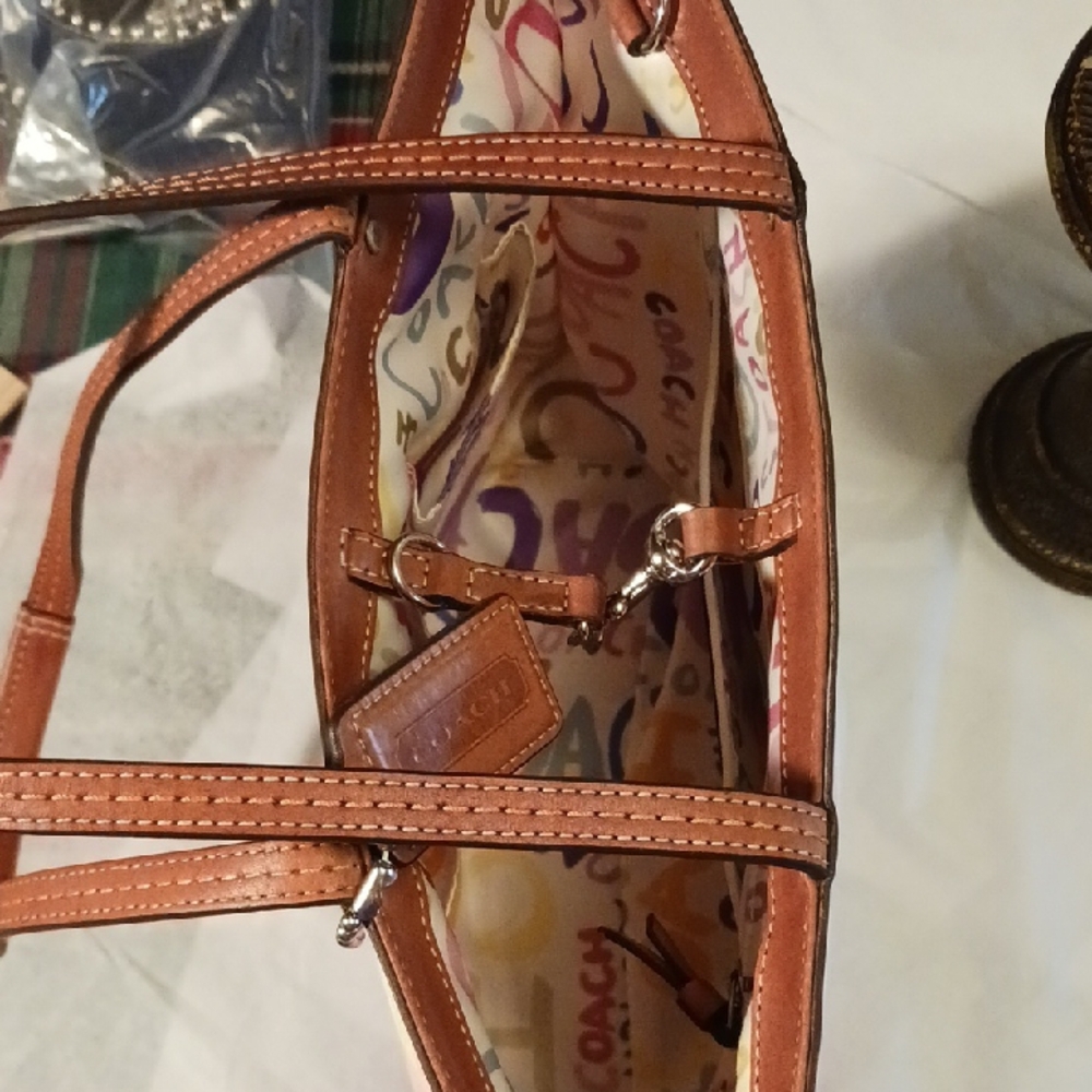 Coach Pastel Striped Tote Bag - Picture 12 of 12